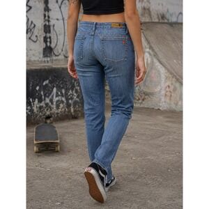 Volcom Brand Jeans Skinny Fit Denim Pants Size 11 Blue Medium Wash Women's
